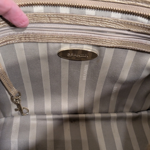 Brahmin Melbourne Mini Asher Croc Embossed Satchel Calf Hair Excellent - Picture 7 of 8